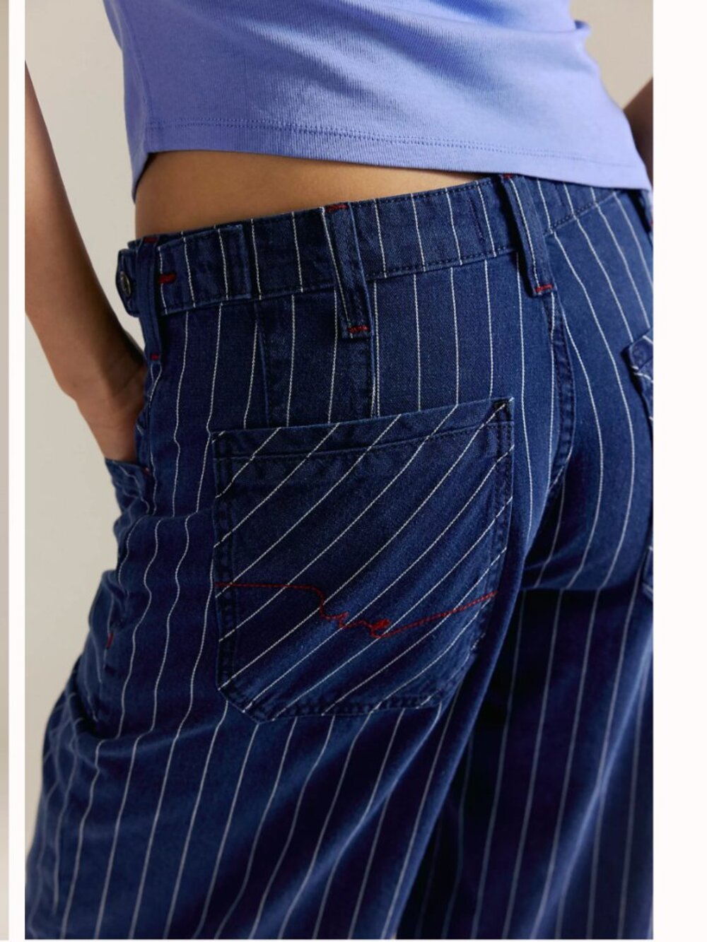 Free People Palmer Striped Jeans sz 30 Free People - Picture 3 of 5
